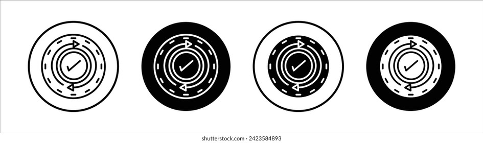 Consistency flat line icon set. Consistency Thin line illustration vector