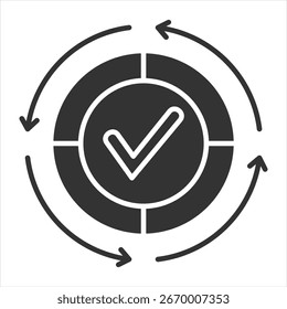 Ilustração do ícone de vetor de ícone de glifo de consistência
