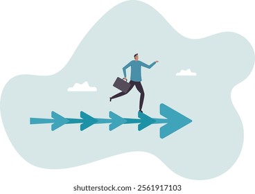Consistency to growth, reliability or stability to progress in career development,business concept.flat character.