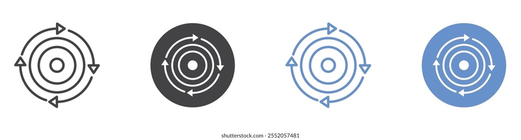 Consistency icon flat line symbol set.