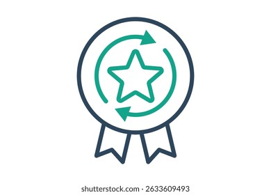 Consistency icon. line icon style. icon related to branding. business elements vector illustration