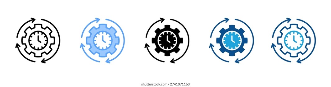 Consistency icon set multiple style collection