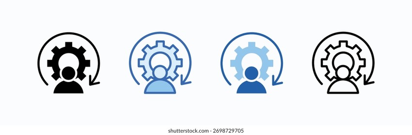 Consistency Icon Sheet Multiple Style Collection Isolated Vector