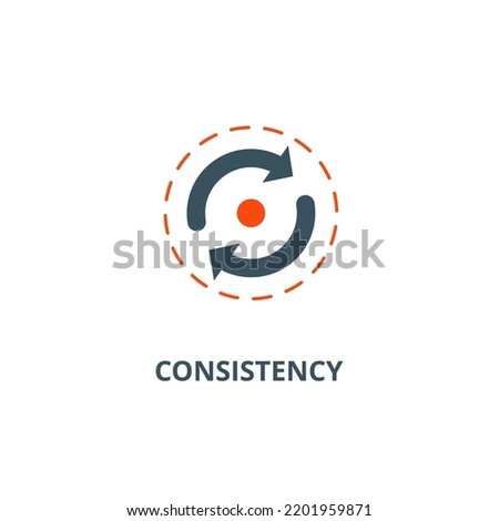 Consistency icon with simple element illustration concept symbol design used for web and mobile