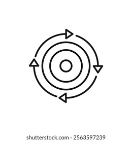 Consistency icon Simple thin line flat symbol