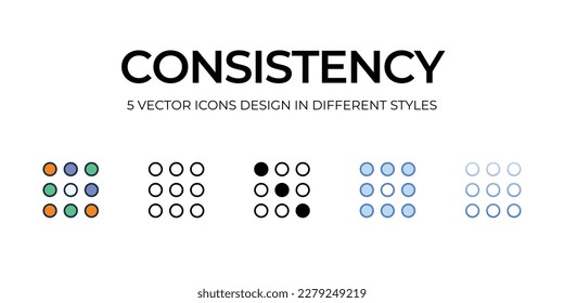 Icono de consistencia. Adecuado para diseño de páginas Web, aplicaciones móviles, UI, UX y GUI.