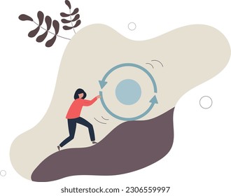 Consistency key to success, business strategy to repeatedly deliver work done, personal development or career growth concept.flat vector illustration.