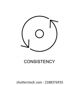 Consistency linear icon. illustration of a line symbol. Line consistency icon isolated on white background. Thin stroke sign can be used for web, mobile and UI. vector illustration