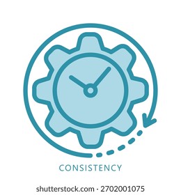 Icono de la mini ilustración de la consistencia. Uso Para El Concepto Moderno, Impresión, Ui, Ux Kit, Web Y Desarrollo De App. Vector Relacionado Con Finanzas De Negocios, Administración Y Más