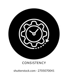 Icono de la mini ilustración de la consistencia. Uso Para El Concepto Moderno, Impresión, Ui, Ux Kit, Web Y Desarrollo De App. Vector Relacionado Con Finanzas De Negocios, Administración Y Más