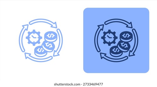 Consistency MixedTwo-tone color and contrasting background icon illustration