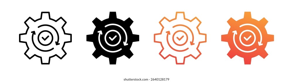 Consistency Multi Style Icon Set Vector