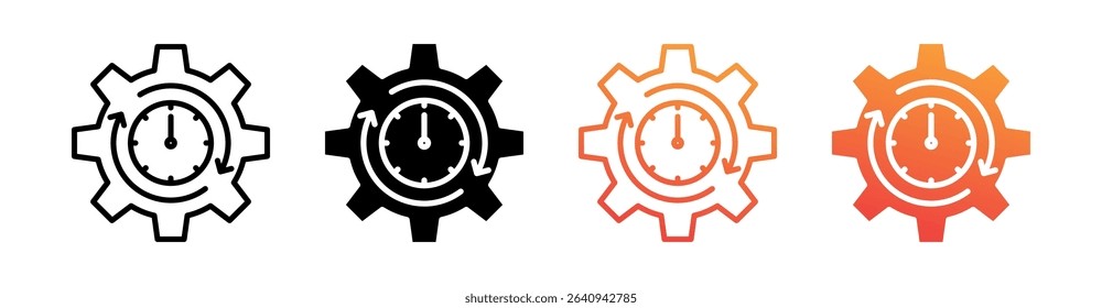 Consistency Multi Style Icon Set Vector