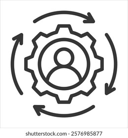 Consistency Outline Icon Vector Illustration
