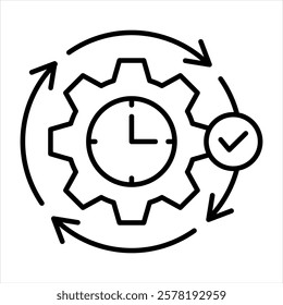 Consistency Outline Icon Vector Illustration