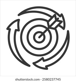 Consistency Outline Icon Vector Illustration