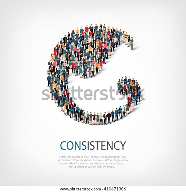 consistency people sign\
3d