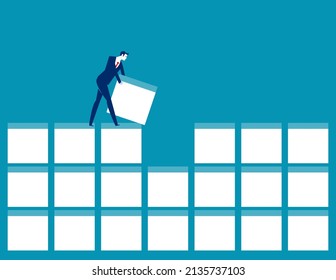 Konsistenz und Stabilität bei konstanter Leistung. Vektorgrafik-Konzept für Unternehmen