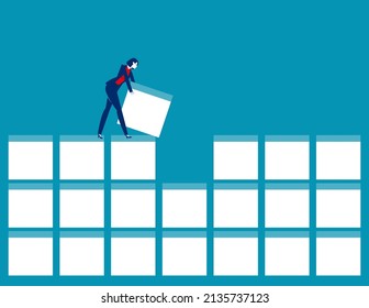 Konsistenz und Stabilität bei konstanter Leistung. Vektorgrafik-Konzept für Unternehmen