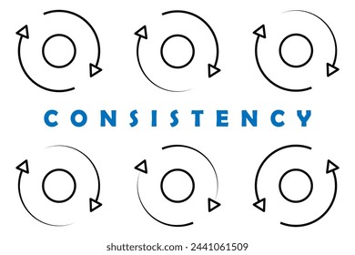 Consistency thin linear technology network outline icon.