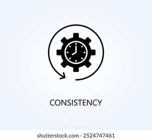 Consistency Vector, Icon Or Logo Sign Symbol Illustration