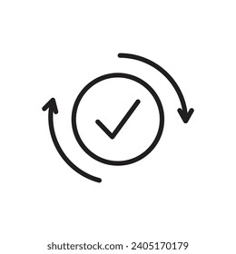Ilustración de icono de línea vectorial de consistencia