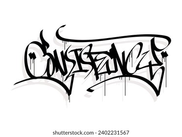 CONSISTENCY word graffiti tag style