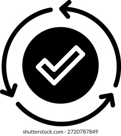 Konsistente Glyphe Symbol Illustration Vektor