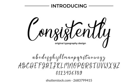 Consistentemente - Elegante fuente de script para un diseño suave y tipografía creativa