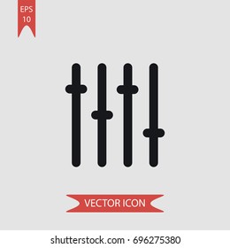 Console adjustable switches vector icon, illustration symbol