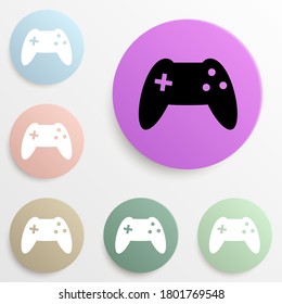 console console badge color set. Simple glyph, flat vector of web icons for ui and ux, website or mobile application