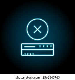 Console, ban, game blue neon icon. Simple thin line, outline vector of esport icons for ui and ux, website or mobile application