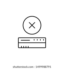 console, ban, game icon. Simple thin line, outline vector of esport icons for UI and UX, website or mobile application
