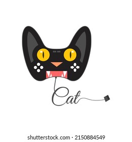 console black cat logo design