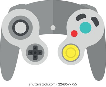 Console controller. Home video game joystick icon