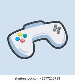 console controller with outline flat vector design.