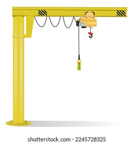 Grúa de consola en un fondo blanco. Ilustración del vector	