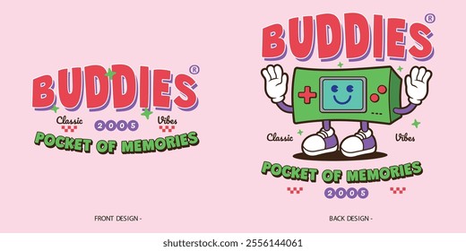 Console design with cute character style, suitable for poster design, banner, promotion, and also stickers
