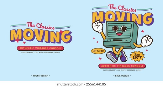Console design with cute character style, suitable for poster design, banner, promotion, and also stickers