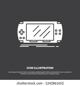 Console, device, game, gaming, psp Icon. glyph vector symbol for UI and UX, website or mobile application