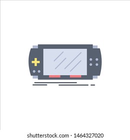 Console, device, game, gaming, psp Flat Color Icon Vector. Vector Icon Template background