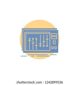 Console, dj, mixer, music, studio Glyph Icon.