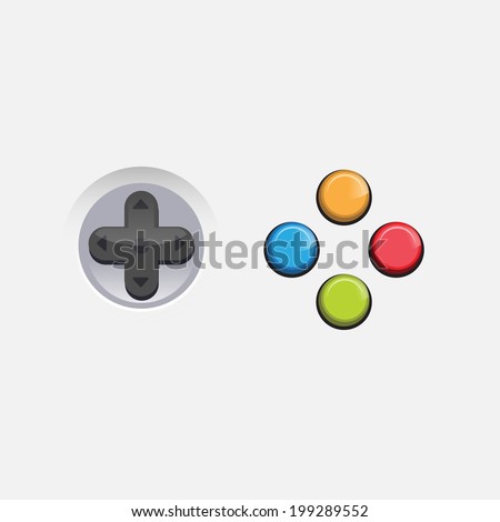 console game button - vector