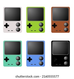 console game colored with white background