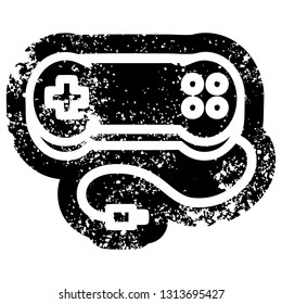 console game controller distressed icon symbol