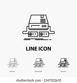 Console, game, gaming, pad, drive Icon in Thin, Regular and Bold Line Style. Vector illustration