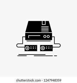Console, game, gaming, pad, drive Glyph Icon. Vector isolated illustration