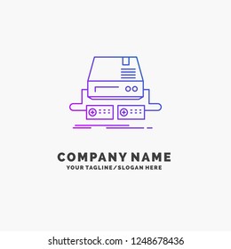Console, game, gaming, pad, drive Purple Business Logo Template. Place for Tagline