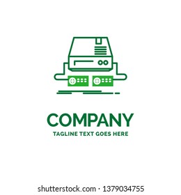 Console, game, gaming, pad, drive Flat Business Logo template. Creative Green Brand Name Design.