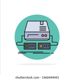 Console, game, gaming, pad, drive Flat Color Icon Vector. Vector Icon Template background